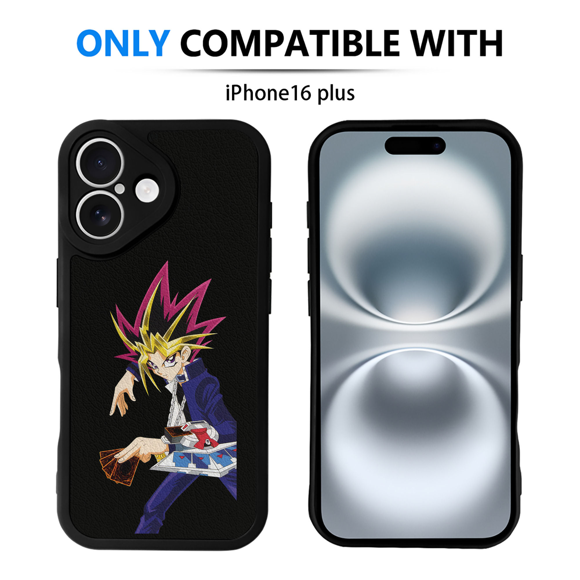 遊☆戯☆王 Yu-Gi-Oh! 【iPhone 16シリーズ対応】シリコンスマホケース（レザー調） 材質：シリコン